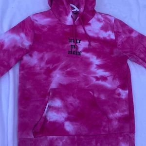 Pink tie-dye soft hoodie